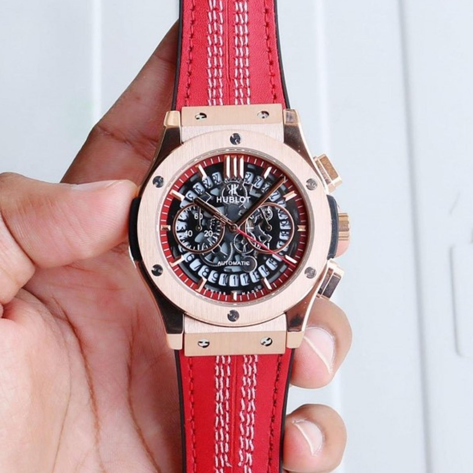 Hublot Big Bang Calendar Red Belt.