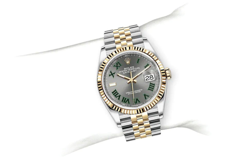 Rolex Datejust Dualtone Grey Dial Metal Watch