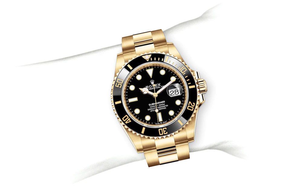 Rolex Submarine yellow gold and a black dial date