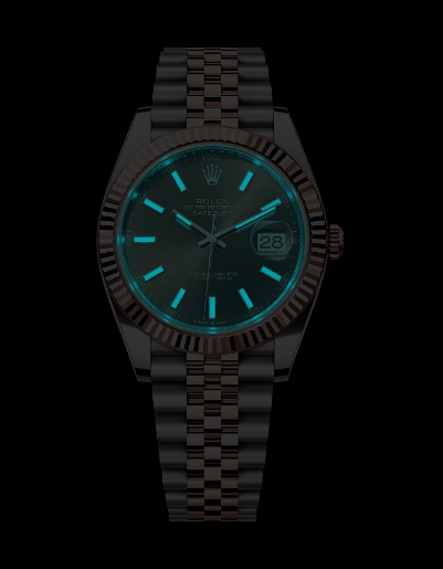 Rolex Date just 41 Two-Toned Rose Gold Stainless Steel Brown Dial