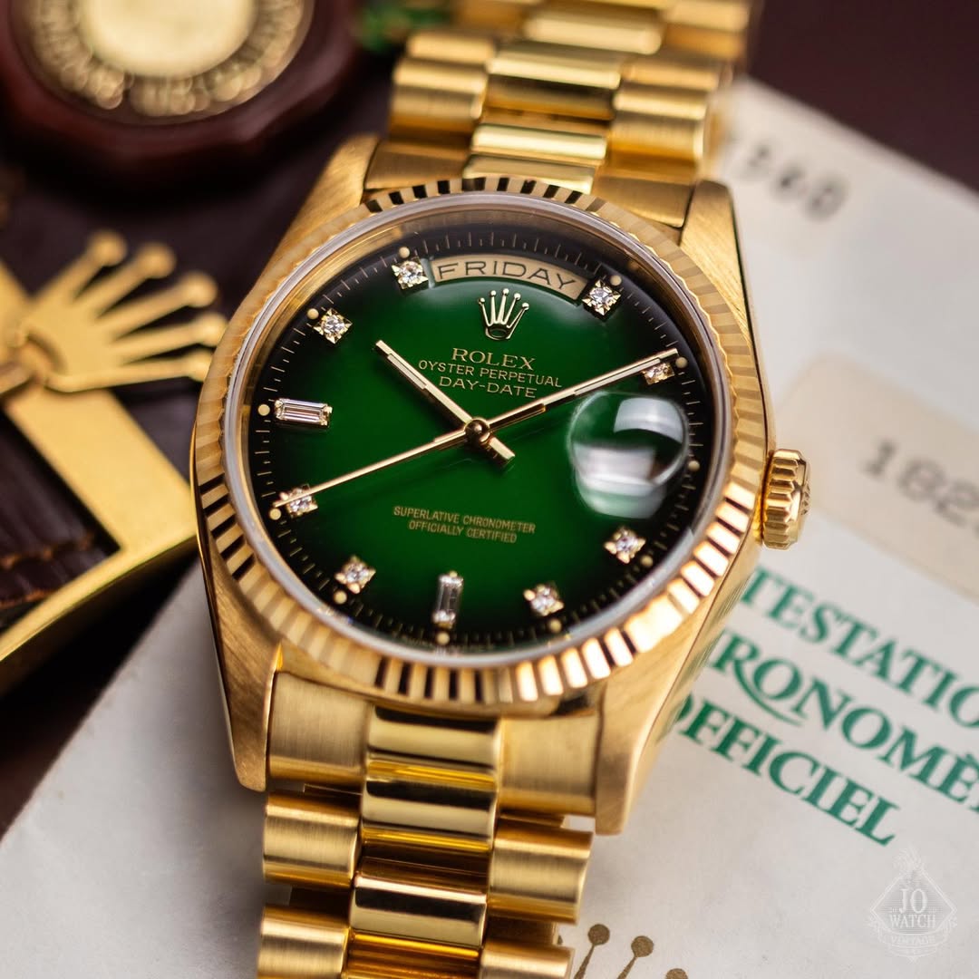 Role_x Oyster Perpetual Day Date Diamond GOLD-Green (Virat Kohli)