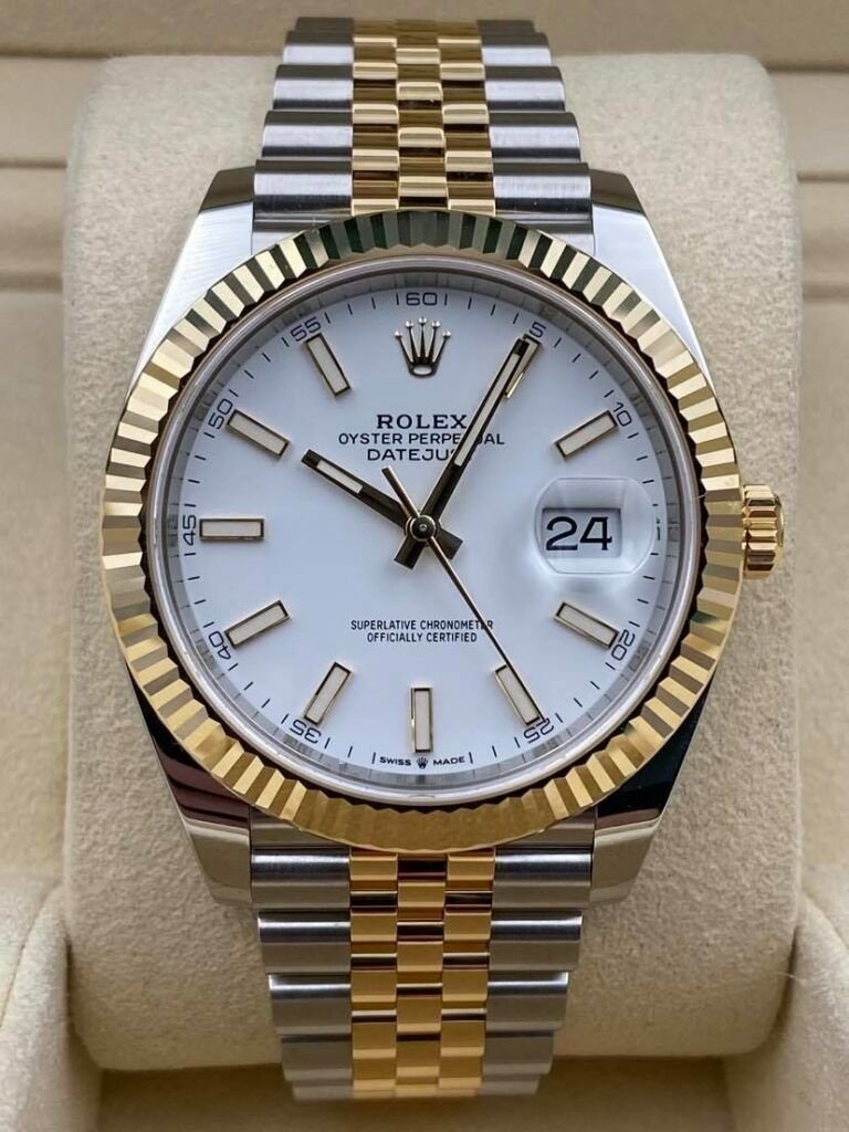 Rolex Datejust Dualtone White Dial Metal Watch
