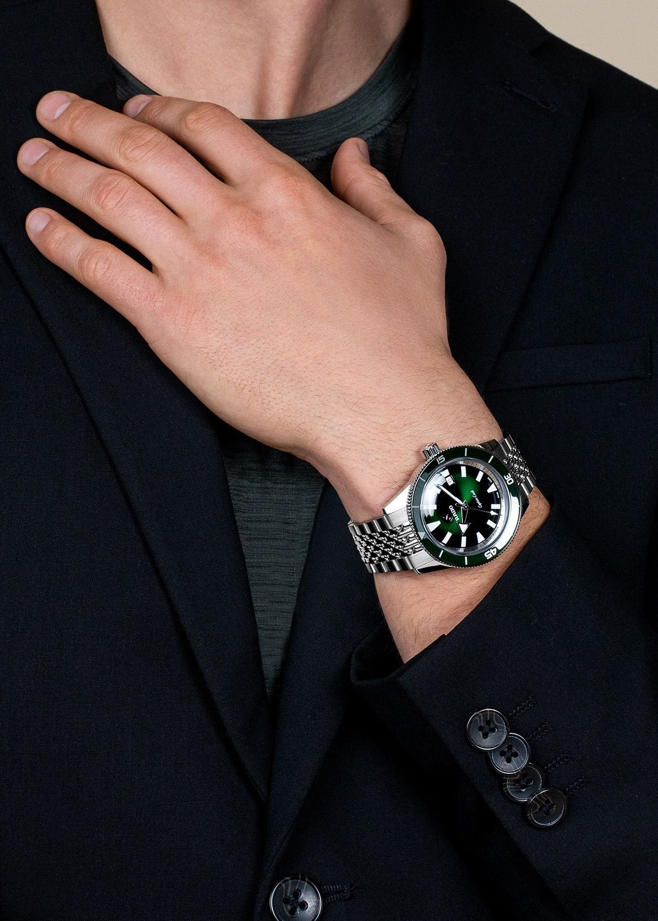 Rado Captain Cook Silver Green Metal