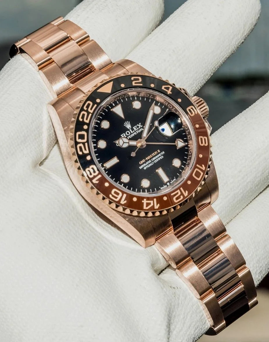 GMT-Master II Everose gold and Black dial.