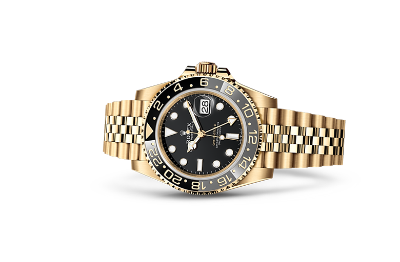 GMT-Master II yellow gold Jubilee bracelet and Black dial.