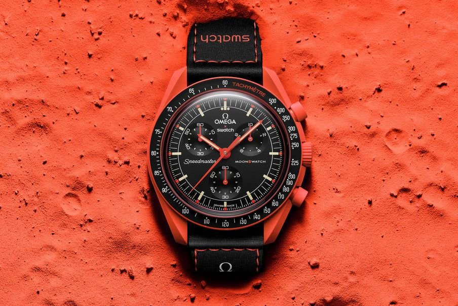 Swatch X Omega Bioceramic Moonswatch Mission To The Moon Mars With Kit