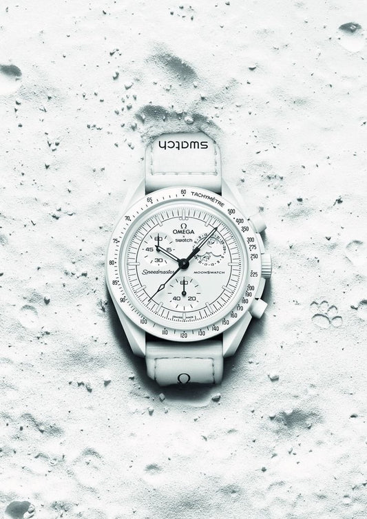 Swatch X Omega Bioceramic Moonswatch Mission To The Moon White With Kit