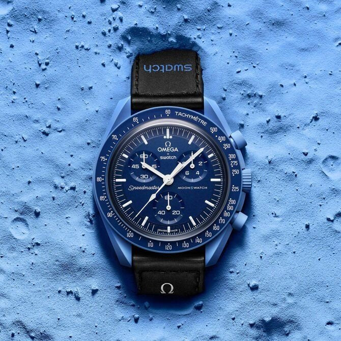 Swatch X Omega Bioceramic Moonswatch Mission To Neptune With Kit