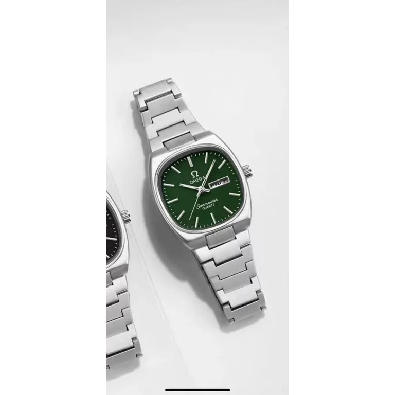 Omega Speedmaster Slim Silver Green Metal Watch