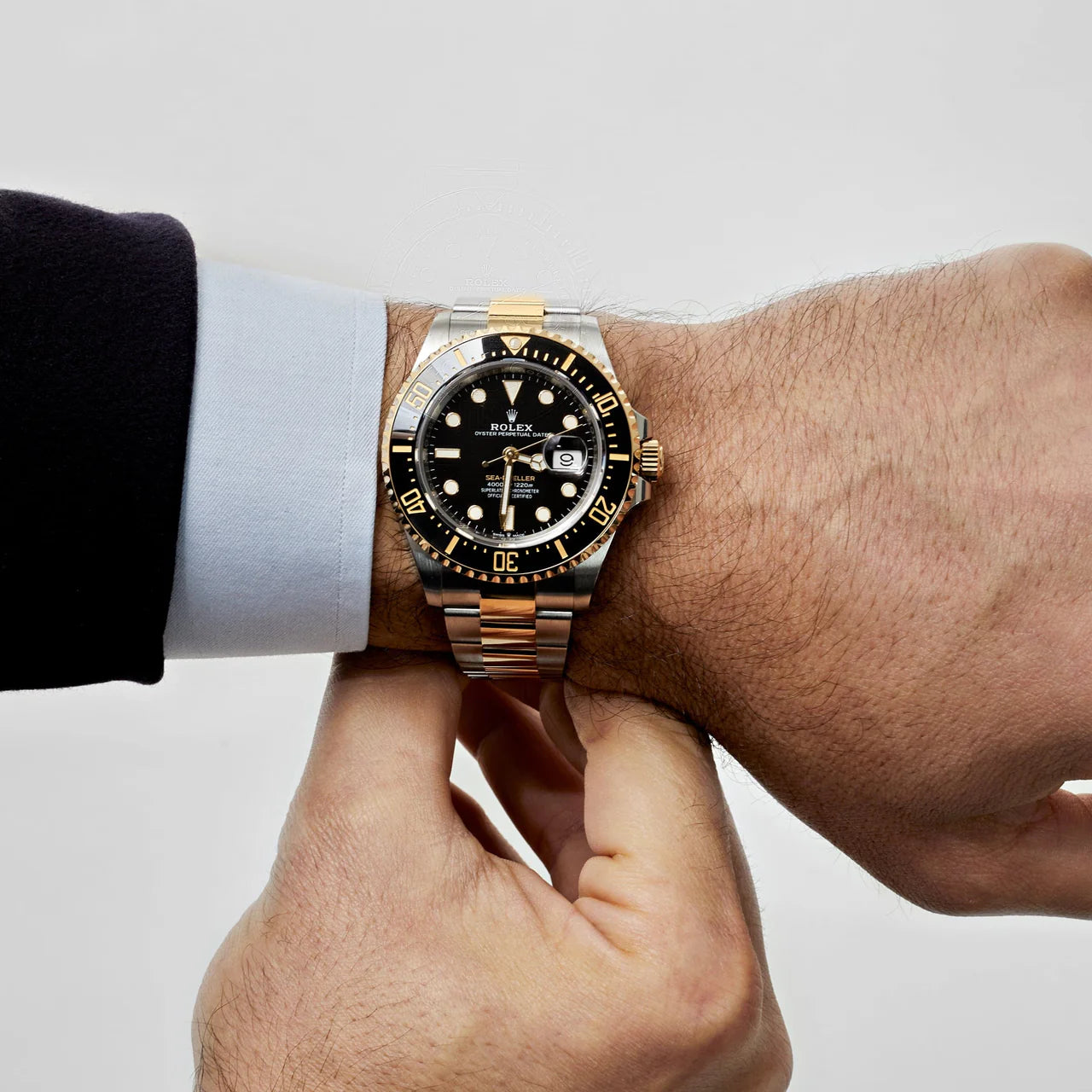 Rolex Sea-Dweller yellow gold Bezel and black dial